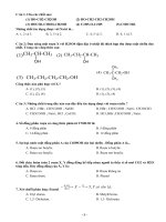 160 số câu trắc nghiệm Hóa học