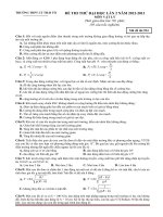 Đề thi thử đại học môn vật lý - đề 21