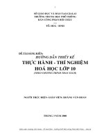 Hướng dẫn thiết kế thực hành - thí nghiệm lớp 10 ( theo chương trình thay sách năm 2006)