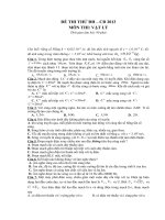 Đề thi thử đại học môn vật lý - đề 25