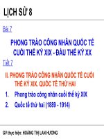 B7_T12: I_Phong trào công nhân quốc tế cuối thế kỷ XIX. Quốc tế thứ hai