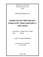 NGHIÊN CỨU QUY TRÌNH SẢN XUẤT KHÁNG HUYẾT THANH CHẨN ĐOÁN LỴ TRỰC KHUẨN