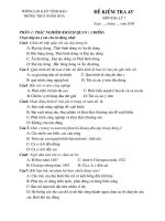 Đề KT 45'' Địa Lý 7