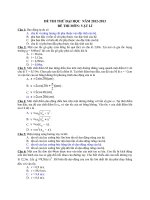 Đề thi thử đại học môn vật lý - đề 6