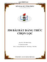550 BÀI BẤT ĐẲNG THỨC CHỌN LỌC 