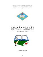 giáo án trọn bộ vật lí 9