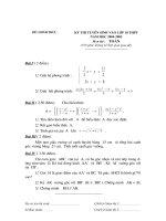 De thi tuyen _ Moi các ban cùng giải 1