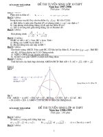 Đề thi vào 10 Thái Bình(có hướng dẫn câu khó)