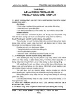 Lựa chọn phương án và kết cấu máy hợp lý