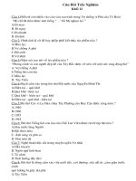 Câu hỏi trắc nghiệm 12