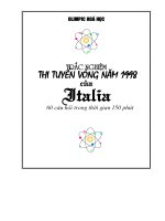 MOT SO DE THI TRAC NGHIEM NUOC NGOAI