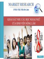 KHẢO SÁT NHU CẦU HỌC NGOẠI NGỮx