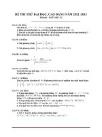 Đề thi thử đại học môn toán - đề 16