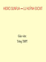 Bài 32: Hidro sunfua