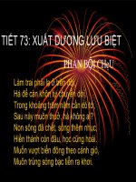 Tiết 73: Lưu biệt khi xuất dương