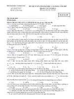 Đề thi đại hoc LÝ khối A 2007 (689 )