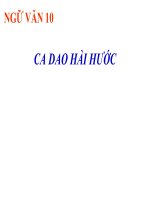 BÀI 17:CA DAO HÀI HƯỚC