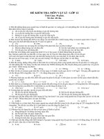 KT chương I.  Vật lý 12 ban nâng cao.