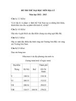 Đề thi thử đại học môn địa lý - đề 3