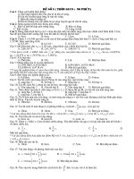 Đề thi TN thử lý 12