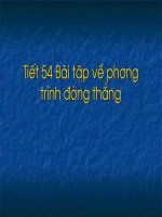 Luyen tap ve phương trình duong thang