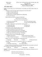 Đề thi thử + đáp ánvào lớp 10
