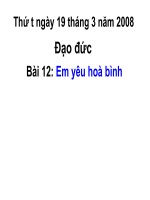 giao duc em yeu hoa binh
