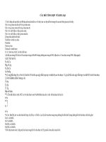 Trắc nghiệm đại cương về kim loại