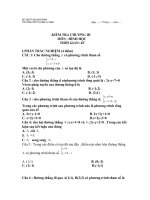 Kiểm tra Hình học 10 chương III: Phương pháp tọa độ trong mặt phẳng