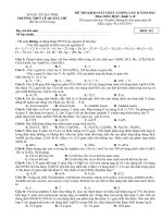 Đề thi thử đại học môn hóa học - đề 23