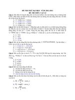 Đề thi thử đại học môn vật lý - đề 13