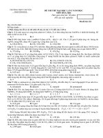 Đề thi thử đại học môn hóa học - đề 3