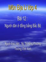 Bài 12: Người dân ở đồng bằng Bắc bộ