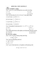 Kiểm tra Đại số chương IV: Bất đẳng thức. Bất phương trình