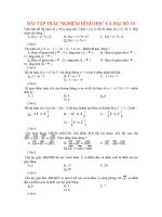BÀI TẬP TRẮC NGHIỆM HÌNH HỌC + ĐẠI SỐ 10