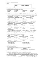 Đề ôn thi lớp 9