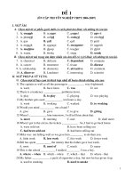 trắc nghiệm anh văn đề số 1