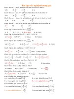 TRẮC NGHIỆM LƯỢNG GIÁC NÂNG CAO