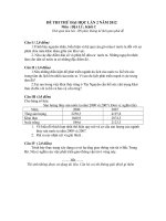 Đề thi thử đại học môn địa lý - đề 11