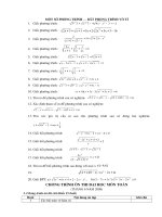 Bài tập ôn thi Đại học phần phương trình chứa căn thức