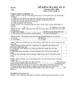 Đề kiểm tra học kỳ II