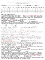 Đề - Đáp thi thử ĐH mới nhất số 12 .