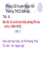 Bài 29: Cả nước trực tiếp chống Mĩ cứu nước ( 1965-1973)