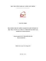Hoạt động truyền thông marketing đối với dịch vụ học trực tuyến của công ty TNHH trí tuệ nhân tạo ARTIFICIAL INTELLIGENCE