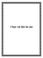 Tài liệu Chọn vật liệu lát sàn pdf