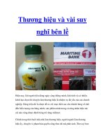 Tài liệu Thương hiệu và vài suy nghĩ bên lề doc