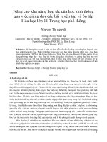 Nâng cao khả năng hợp tác của học sinh thông qua việc giảng dạy các bài luyện tập và ôn tập hóa học lớp 11 trung học phổ thông