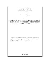 nghiên cứu lập trình ứng dụng cho các thiết bị di động áp dụng cho bài toán campus guide