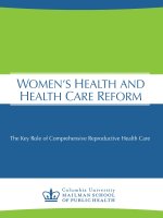 Tài liệu WOMEN’S HEALTH AND HEALTH CARE REFORM docx