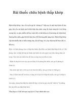 Tài liệu Bài thuốc chữa bệnh thấp khớp docx